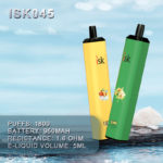 السجائر الإلكترونية المتاح 1800 نفث ISK045 Puffs Vapes Disposable POD