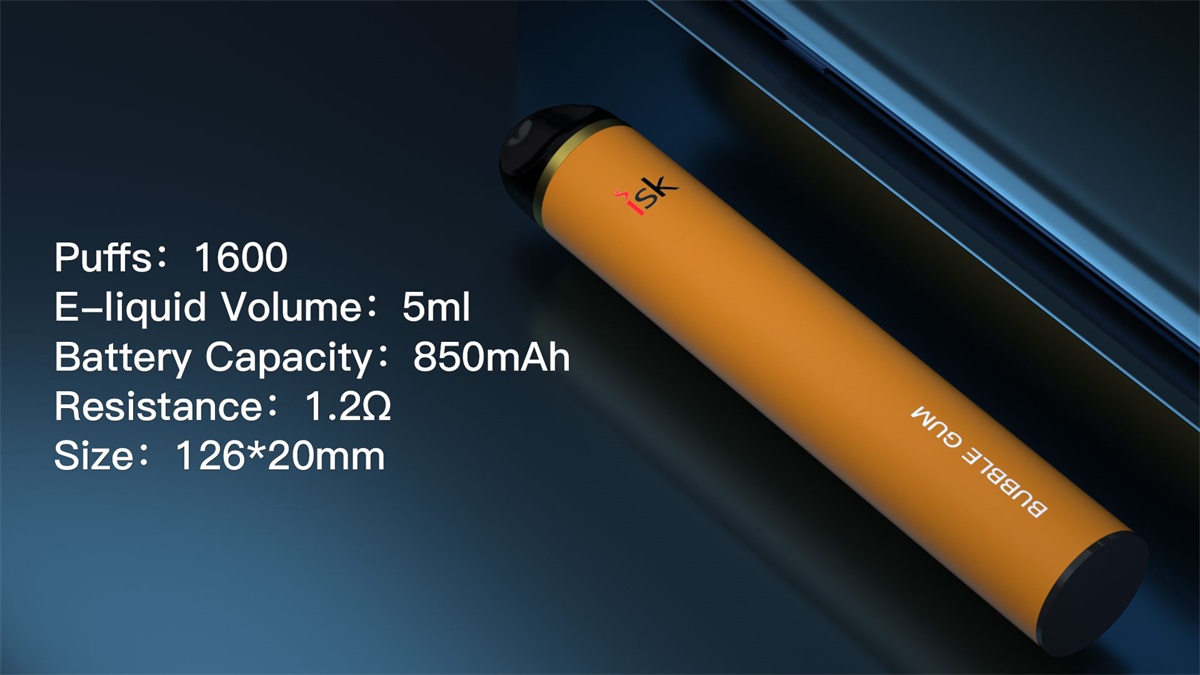 السجائر الإلكترونية التي تستخدم لمرة واحدة 1600 نفخة ISK034 Puffs Disposable Vape Pen