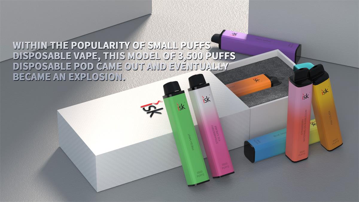 السجائر الإلكترونية القابل للتصرف 3500 نفخة Puffs Disposable Vape POD ISK046